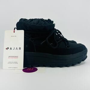 Pajar Women's Taya Low Black Lace Up Waterproof Winter Boots Size 7 US/ 38 EU